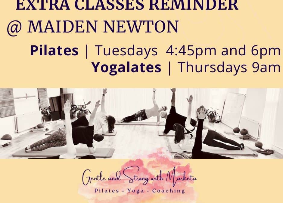 Gentle and Strong with Marketa – Extra Classes Reminder